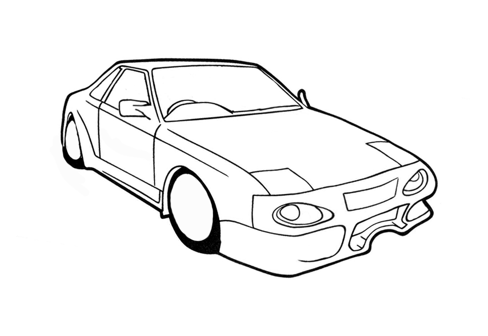 Nissan Racing Coloring Page