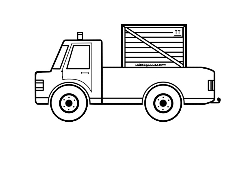 Easy Truck Coloring Book