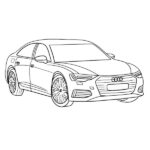 Audi A6 Coloring Page – Audi Drawing