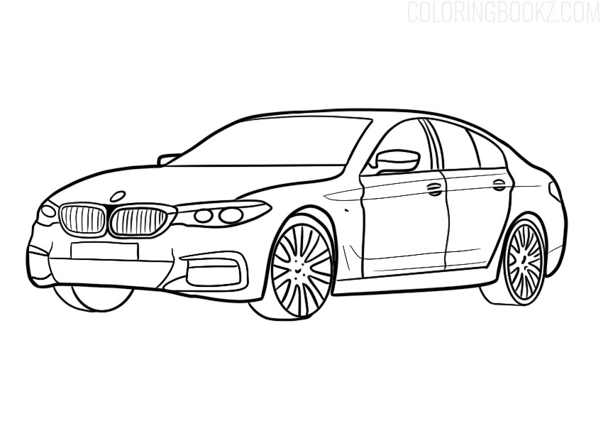 BMW 5 Coloring Page