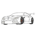 BMW M6 GT3 Coloring Page