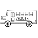 Easy School Bus Coloring Page