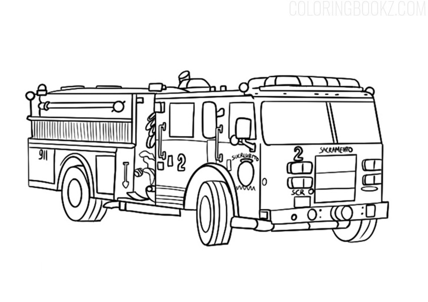 Fire Truck Colorin Page