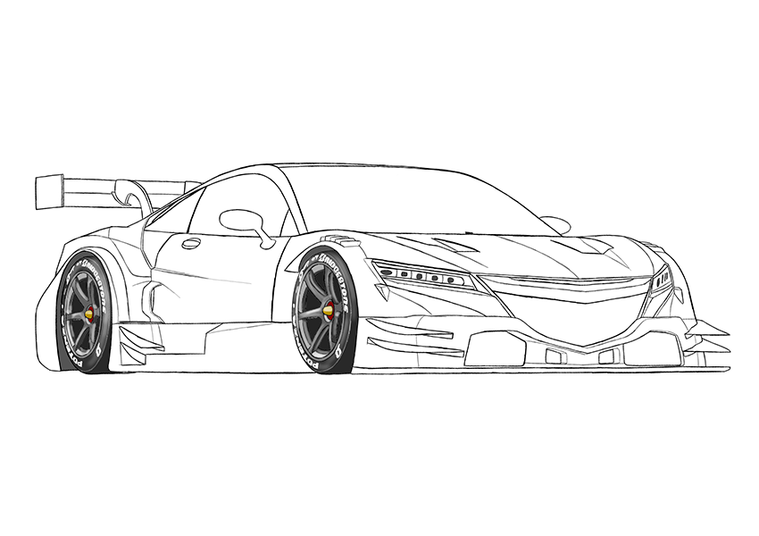 Hypercar Coloring Page