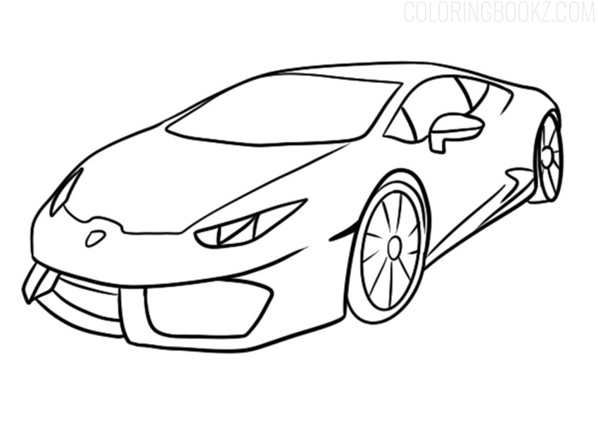 Lamborghini Huracan Coloring Page - Lines Art