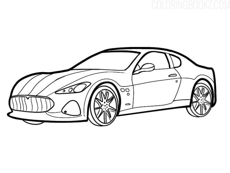 Maserati Granturismo Coloring Page Coloring Books