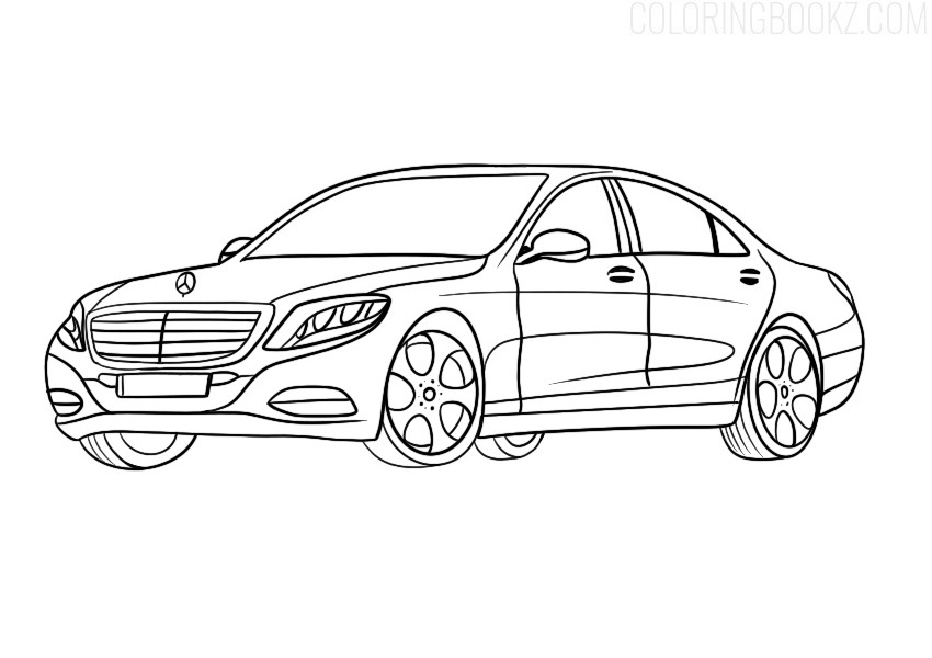 Mercedes S-class Coloring Page – Mercedes s63 AMG