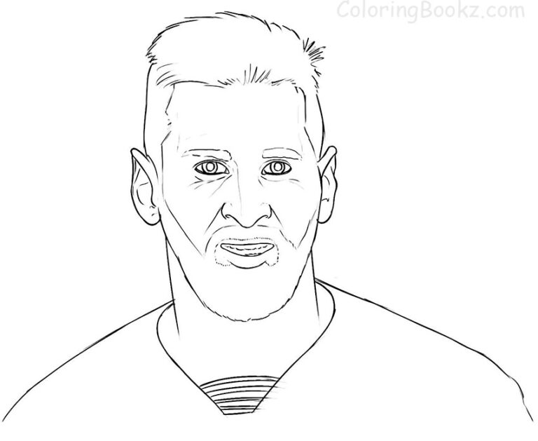 Lionel Messi Coloring Page - Leo Messi Art - Coloring Books