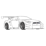 Nissan GTR R35 Coloring Page