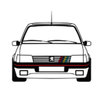 Peugeot 205 Coloring Page – Front View