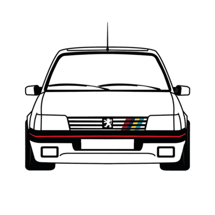 Peugeot 205 Coloring Book - Front View