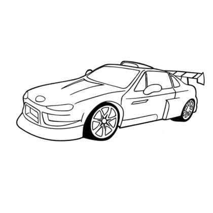 easy Racing car coloring