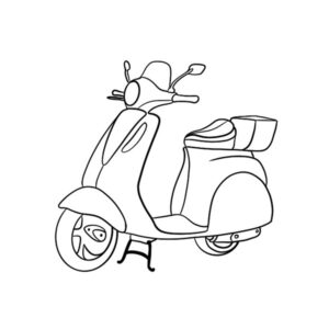 motor scooter Archives - Coloring Books
