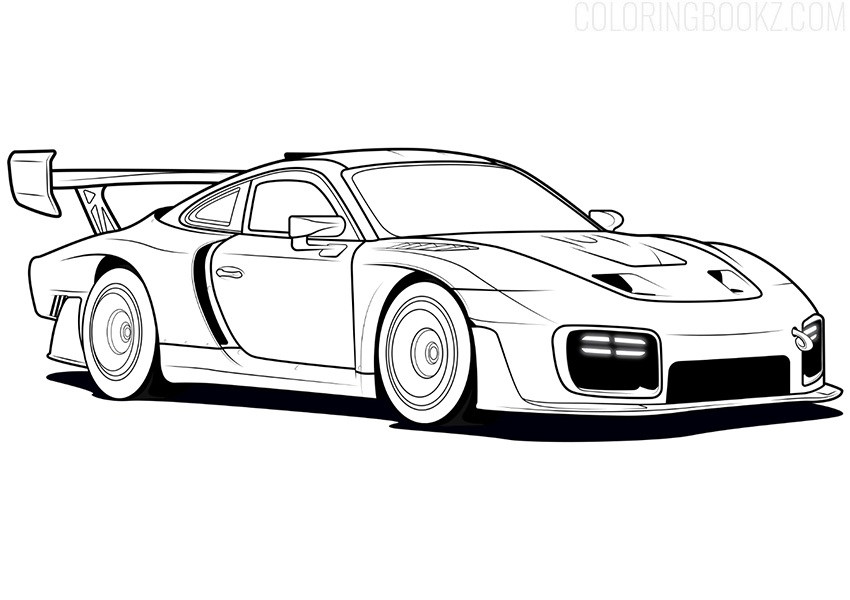 Sport Car Coloring Page
