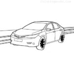 Toyota Corolla Coloring Page – Line Art