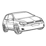 Volkswagen Golf Coloring Page