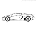 Lamborghini Aventador Coloring Page – Line Art