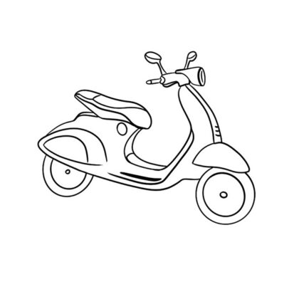 scooter motorcycle coloring book