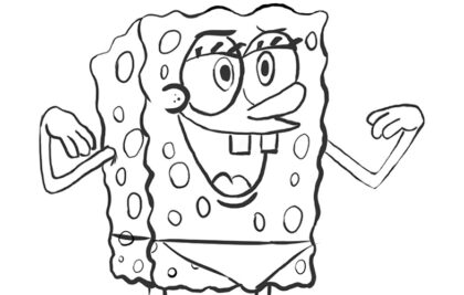 spongebob coloring page
