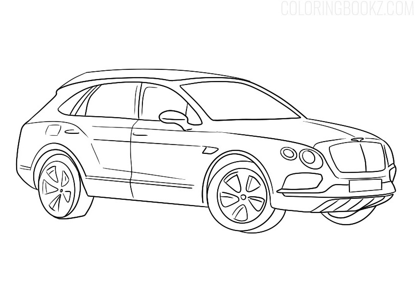 Bentley Bentayga Coloring Page