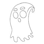 Cartoon Ghost Coloring Page – Halloween Ghost