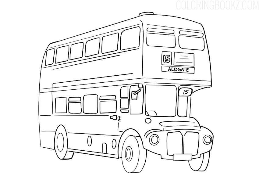 Double-decker bus Coloring Page