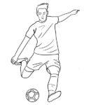 Soccer Player Coloring Page – Footballer