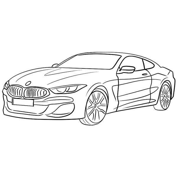 BMW 8 Series Coloring Page - Coloring Books