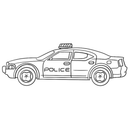 Police Car Coloring Book
