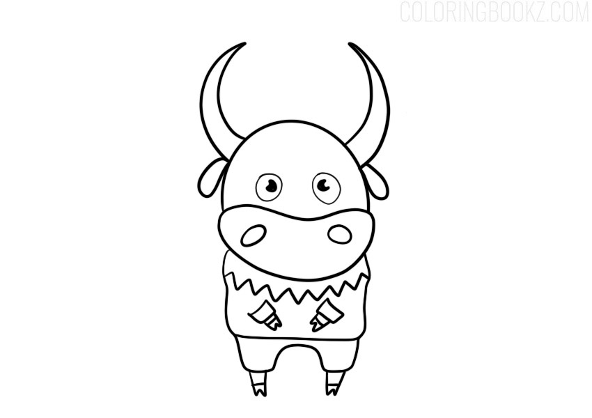 2021 Year of the Ox Coloring Pages
