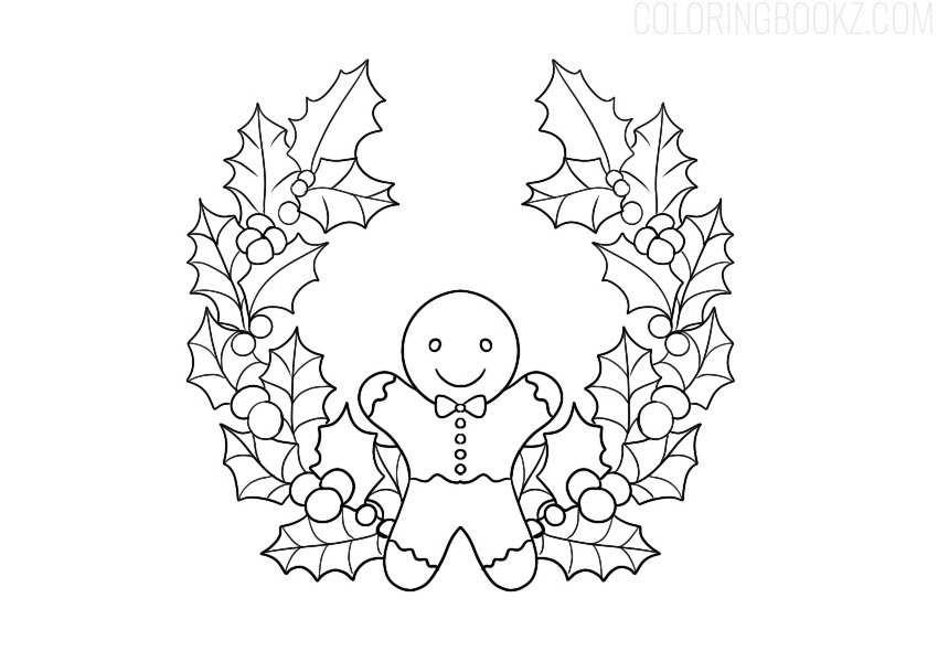 Christmas Cookie Coloring Page