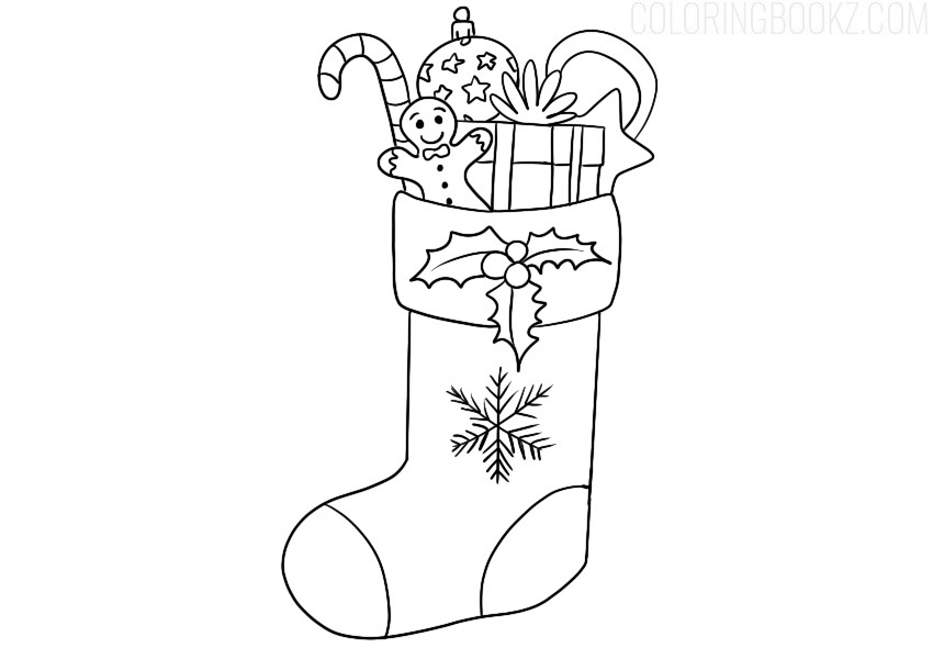 Christmas Stockings Coloring Page