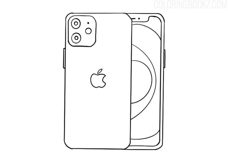iPhone 12 Coloring Page Coloring Books