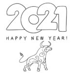 Happy New Year 2021 Coloring Pages