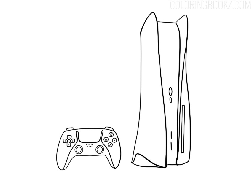 Sony PlayStation 5 Coloring Page