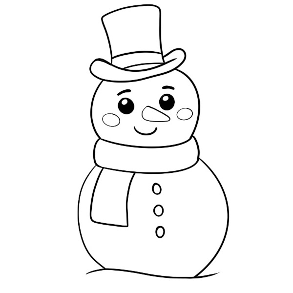 Snowman Coloring Page - Coloring Books