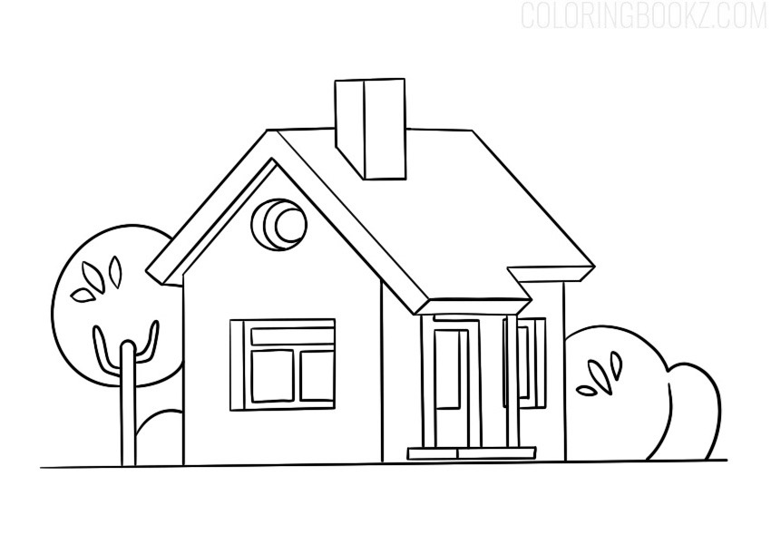 Free Printable House Coloring Page