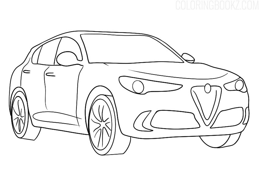 Alfa Romeo Stelvio Coloring Page