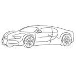 Bugatti Chiron Coloring Page