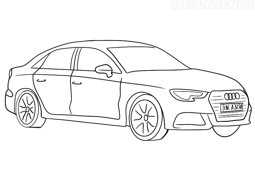 Audi A3 Coloring Page