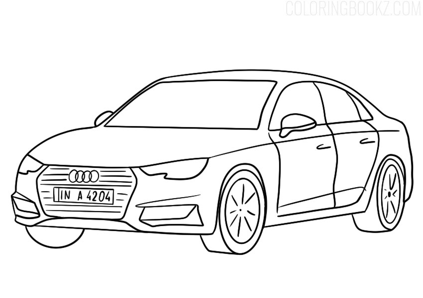 Audi A4 Coloring Page