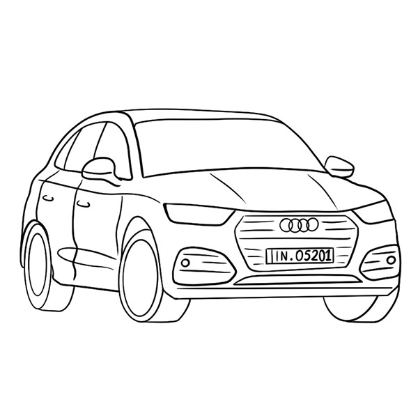 Audi Q5 Ausmalbilder Kolorowanki Colorare Voiture Druku Q7 Malvorlagen ...