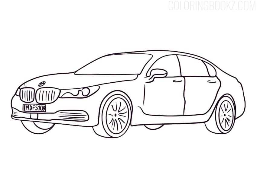BMW 7 Series Coloring Page
