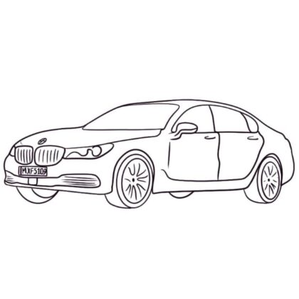 BMW 7 Series Coloring Sheet