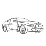 BMW M4 Coloring Page