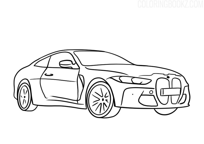 BMW M4 Coloring Page