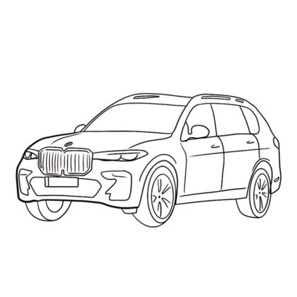 BMW X7 Coloring Book