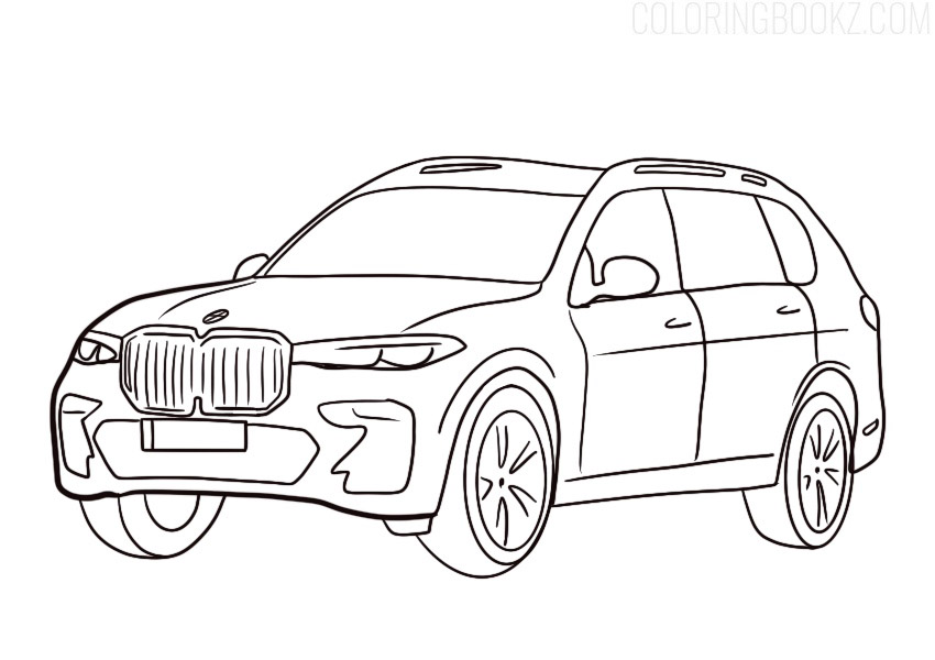 BMW X7 Coloring Page