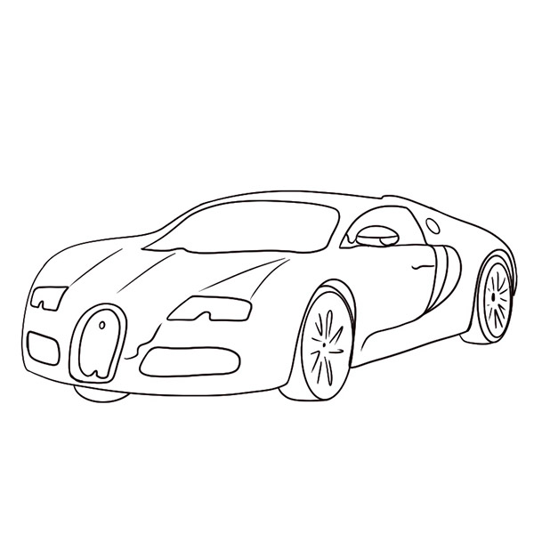 Bugatti Veyron Coloring Page - Coloring Books
