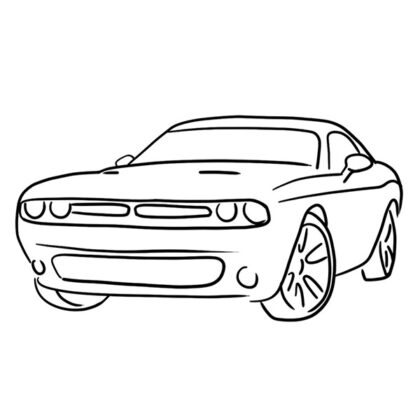 Dodge Challenger Coloring Book